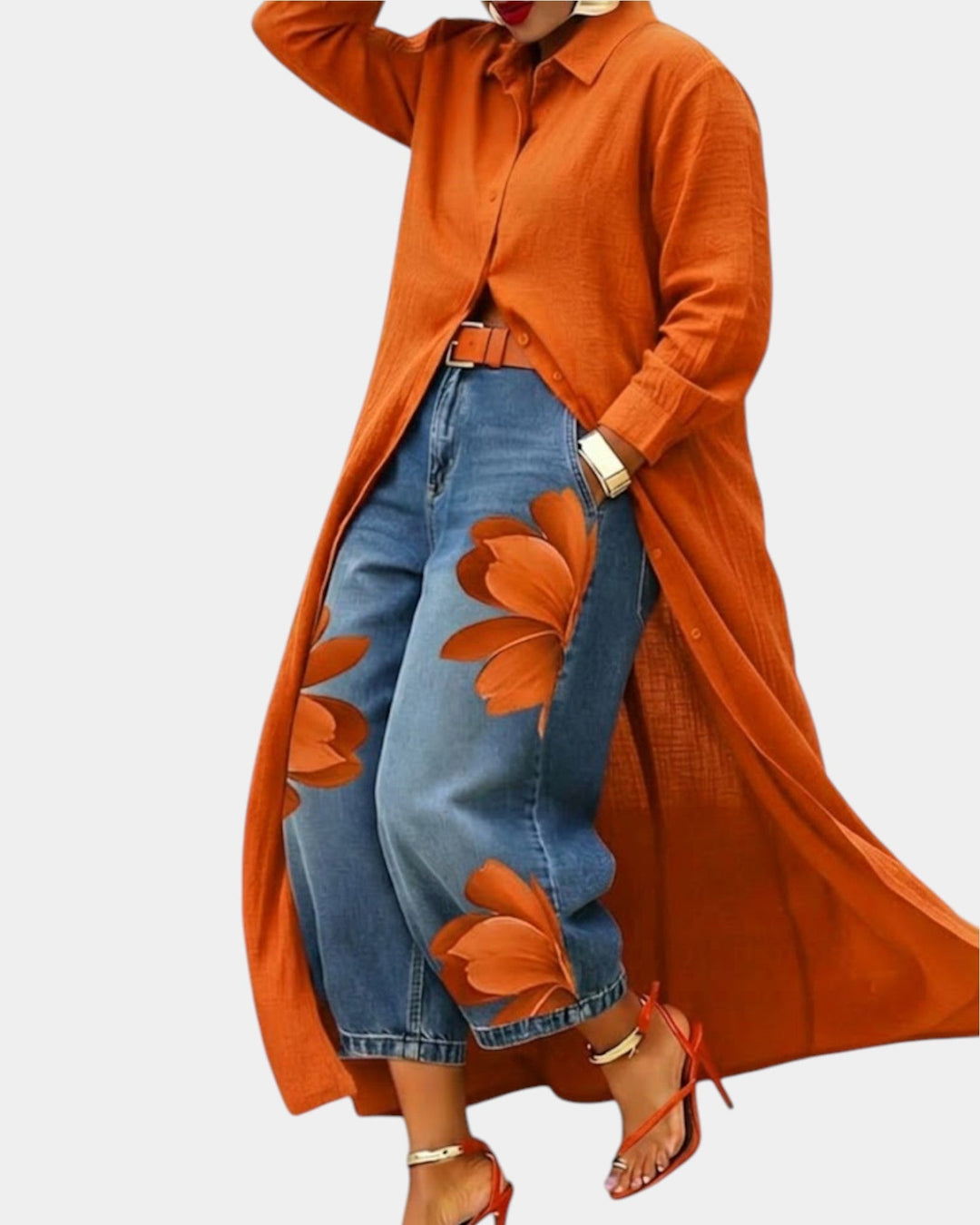 Sophie | Denim Wide Leg Dress and Trouser Set