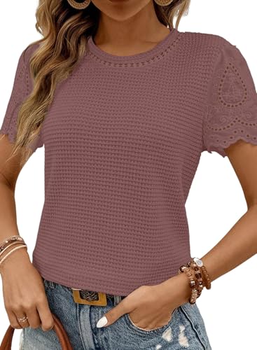 Pippa | Waffle Lotus Leaf Sleeve Top