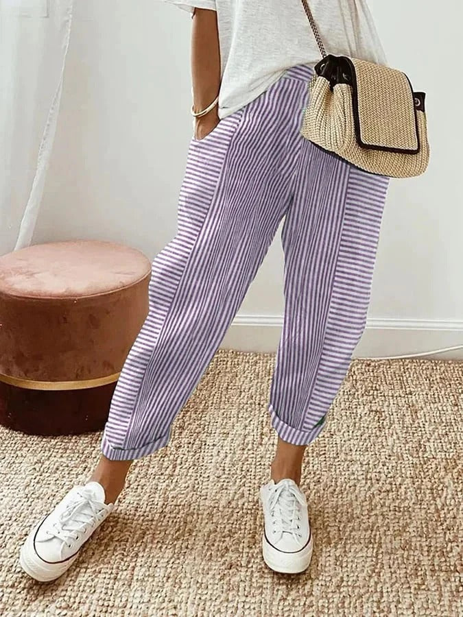 The Harriet | Striped Comfort Trousers