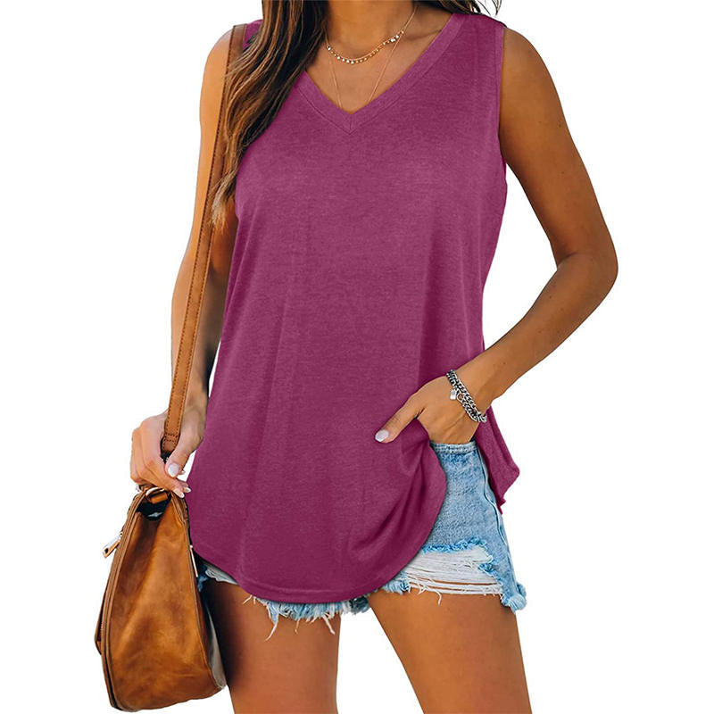 Ylona | Classic Summer V-Neck Top